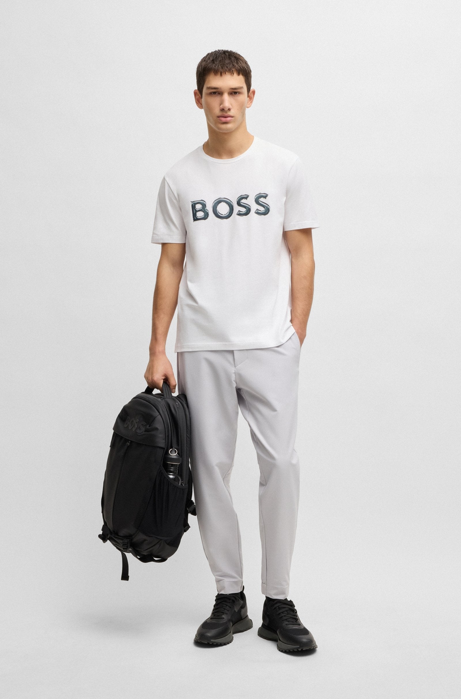 Boss T Shirt Teelogo White Branco_shot2