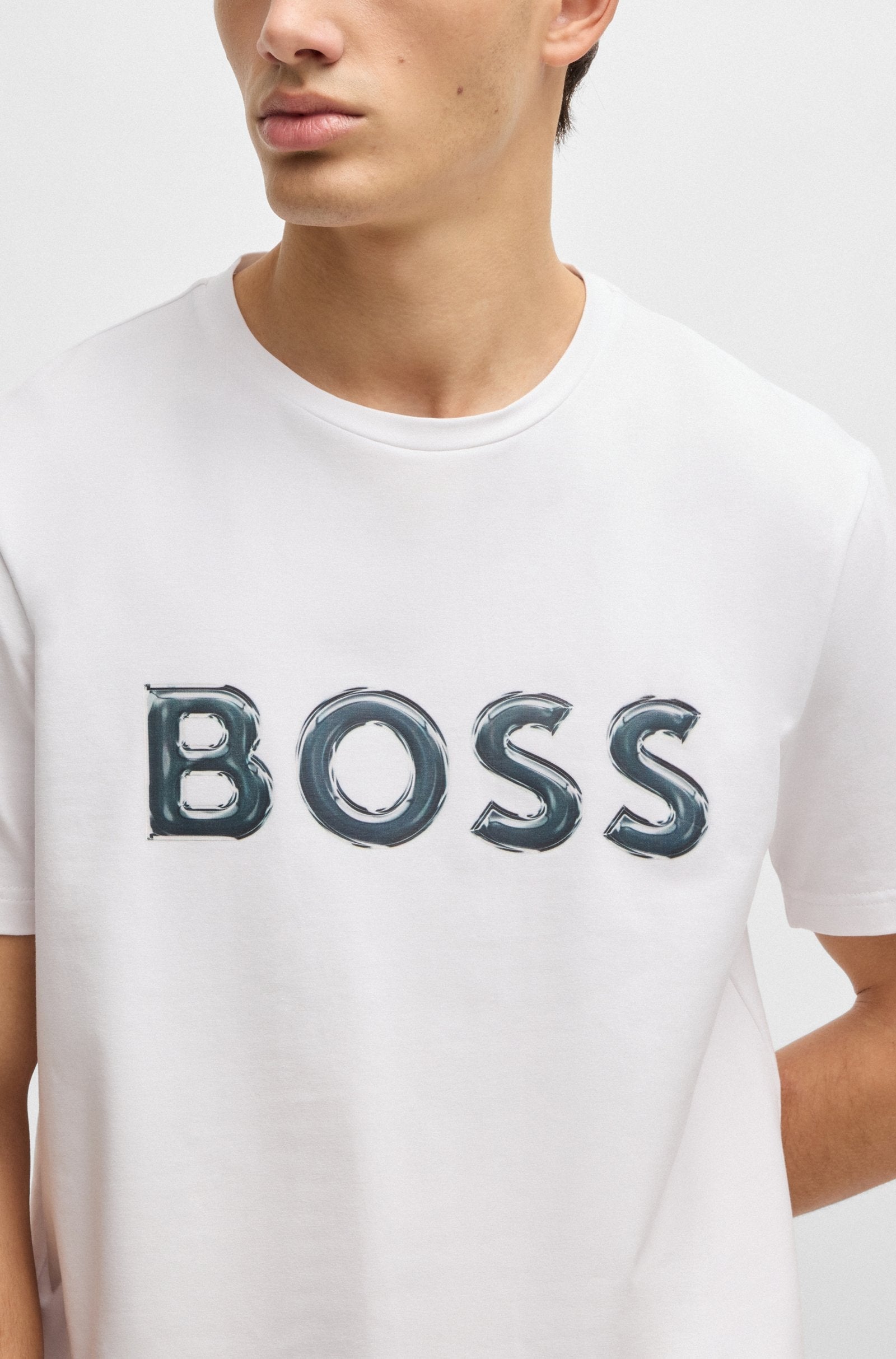 Boss T Shirt Teelogo White Branco_shot3