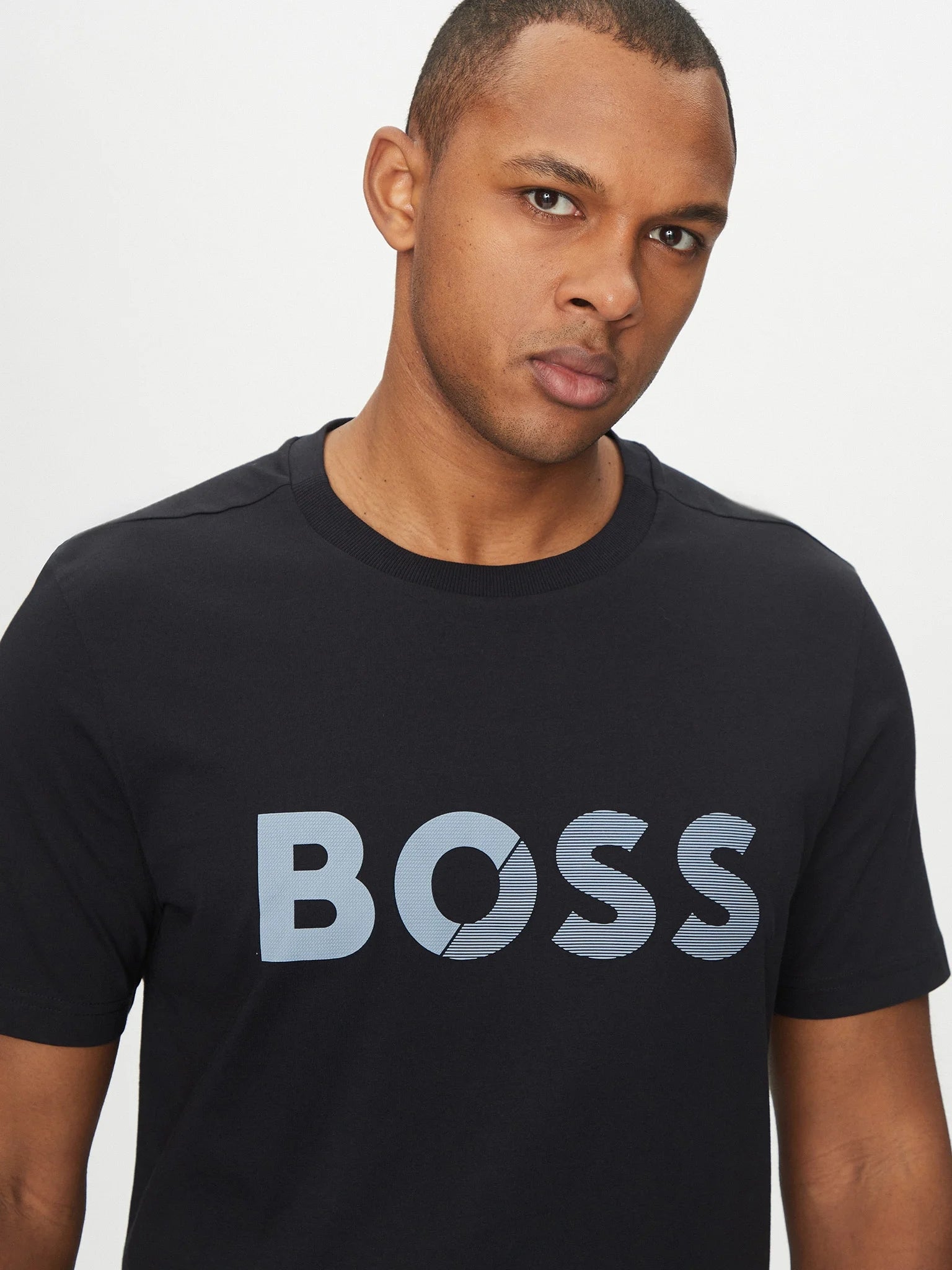 Boss T Shirt Teetapelogo Dk.blue Azul Escuro_shot4