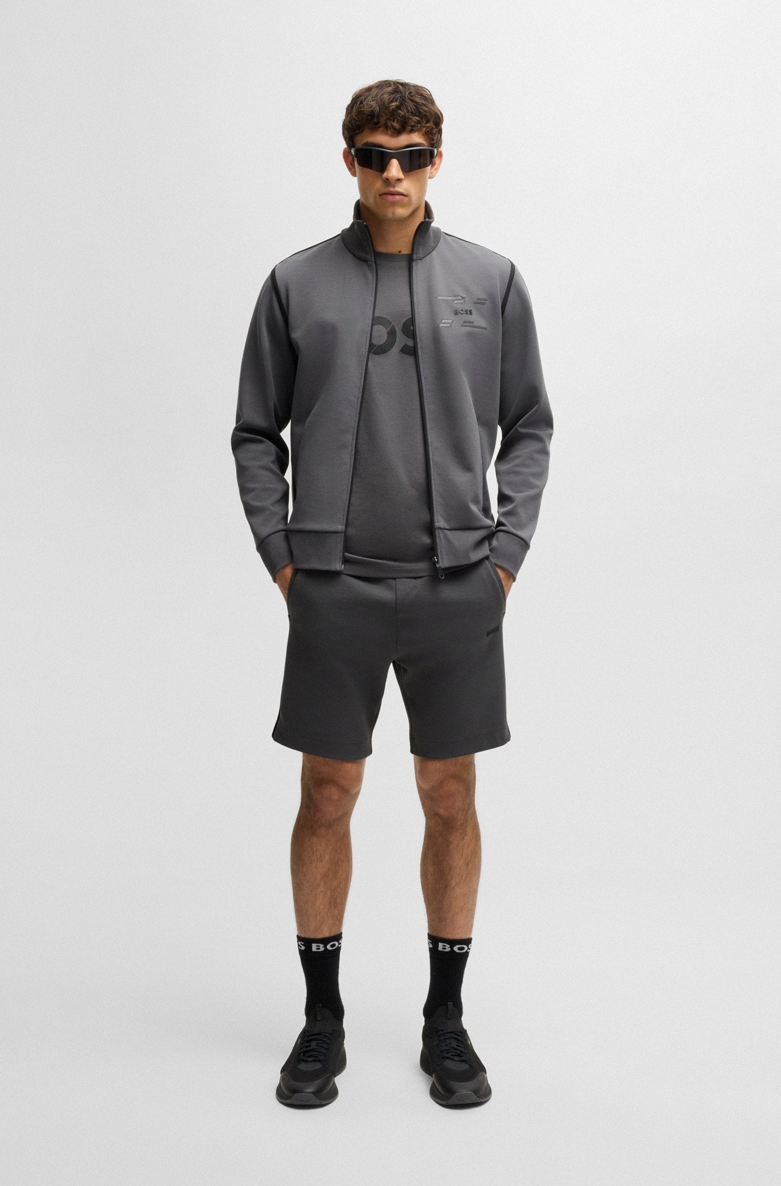 Boss T Shirt Teetapelogo Dk.grey Cinza Escuro_shot2
