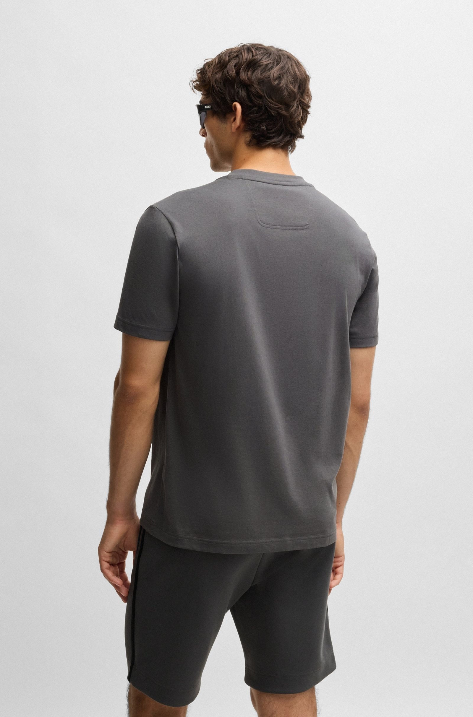 Boss T Shirt Teetapelogo Dk.grey Cinza Escuro_shot5