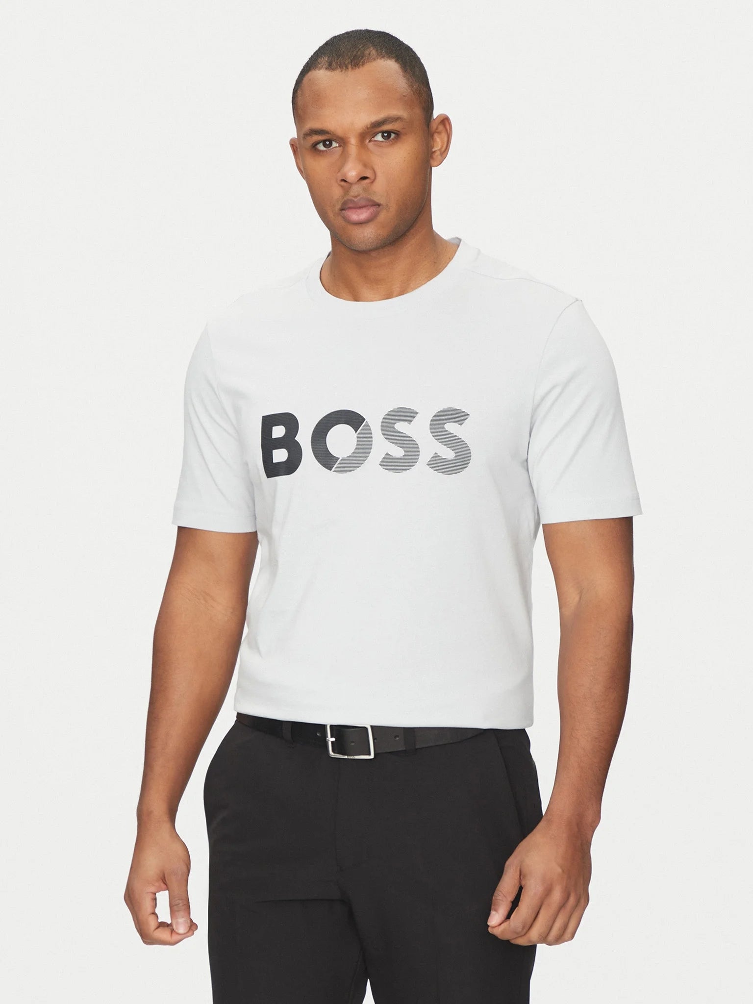 Boss T Shirt Teetapelogo Lt.grey Cinza Claro_shot2