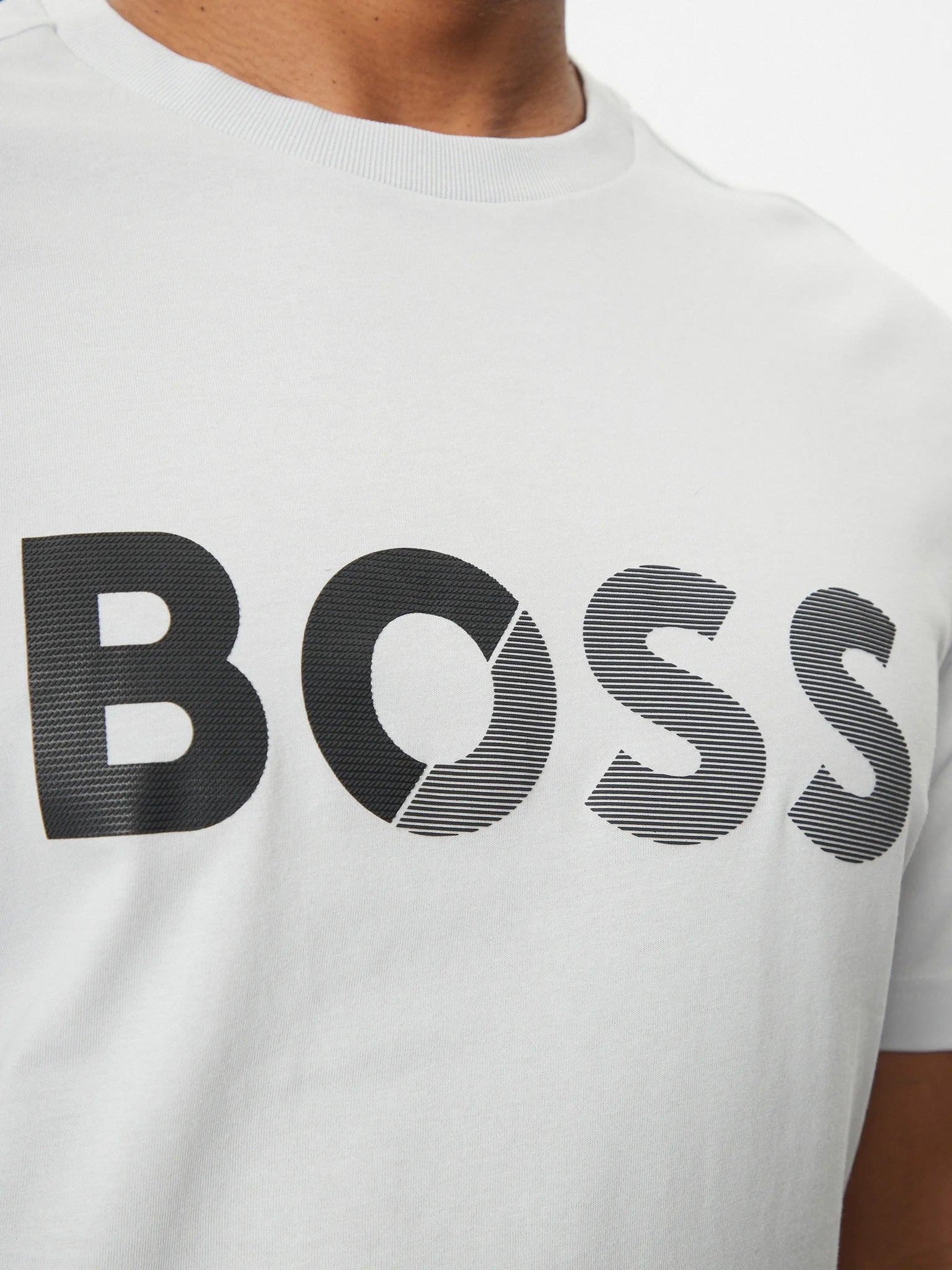 Boss T Shirt Teetapelogo Lt.grey Cinza Claro_shot4