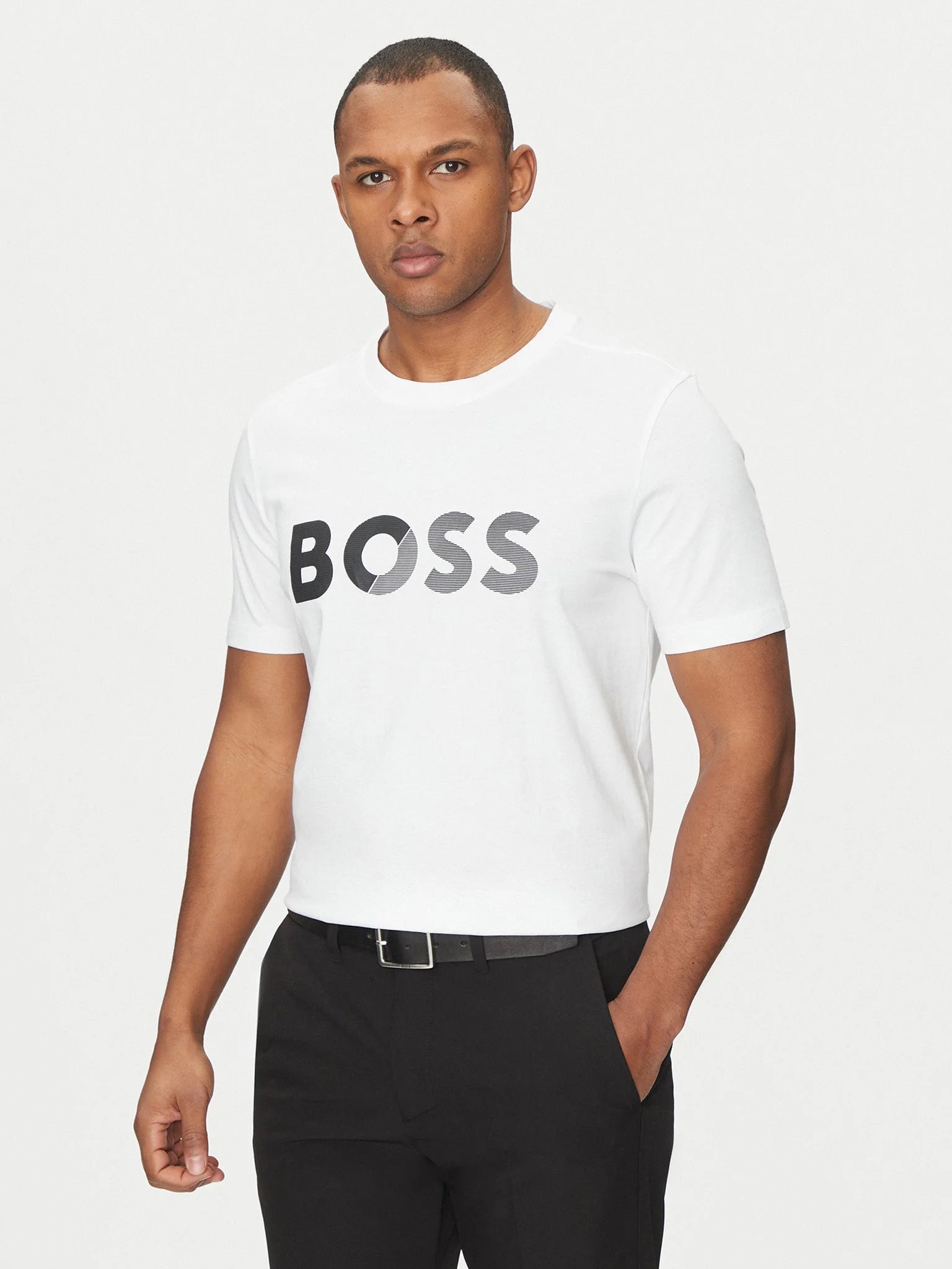 Boss T Shirt Teetapelogo White Branco_shot1