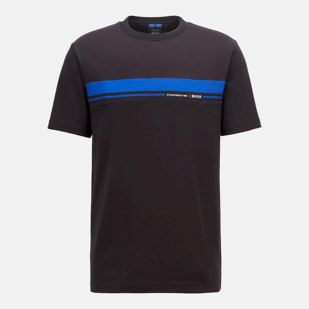 Boss T Shirt Tiburt227 Pors Black Preto Shot2