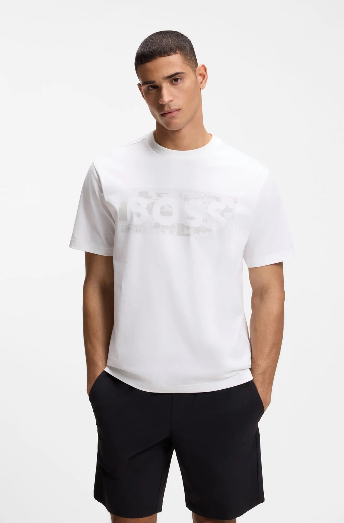 Boss T Shirt Ts Globe Logop White Branco_shot5