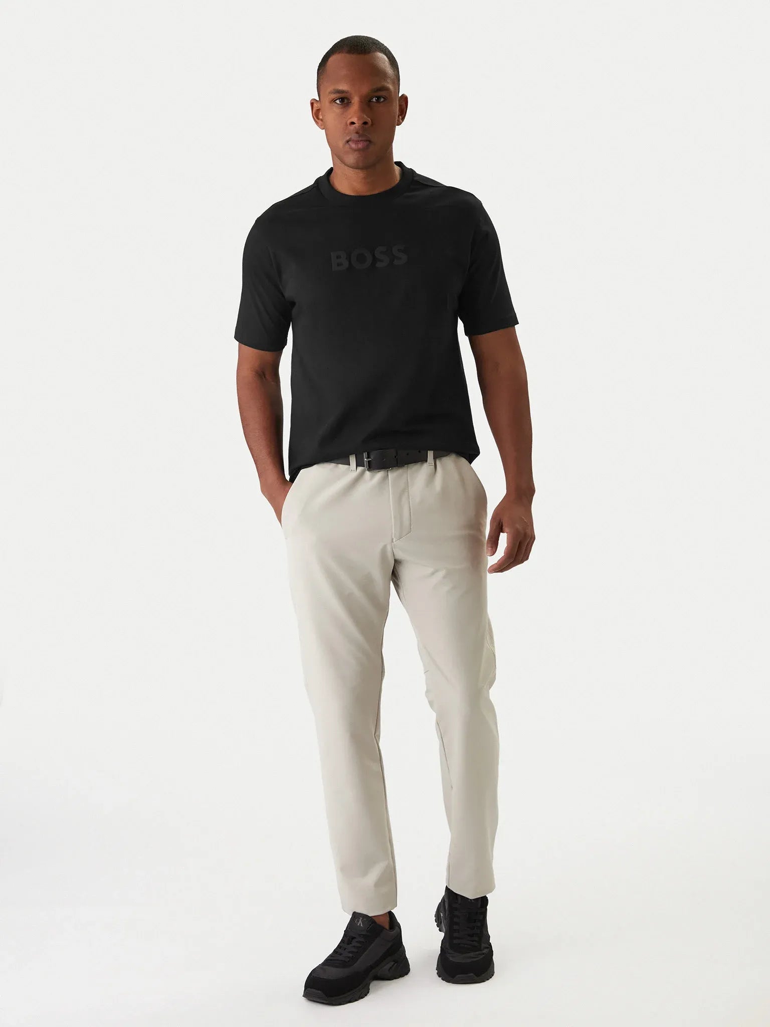 Boss T Shirt Ts Logo Black Preto_shot2