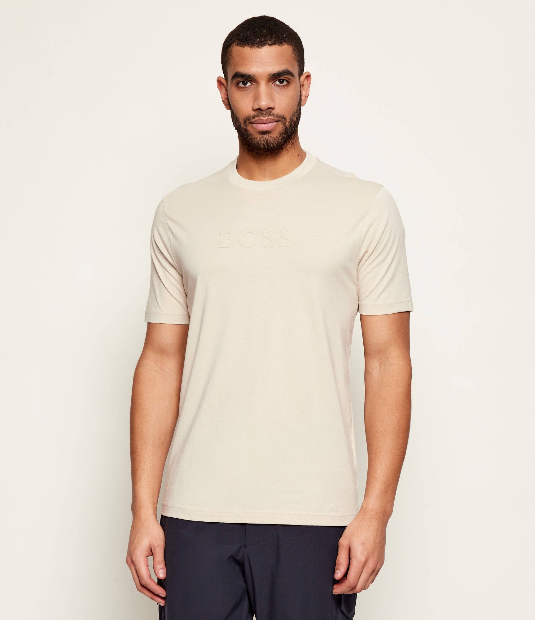 Boss T Shirt Ts Logo Lt.bege Beige Claro_shot1