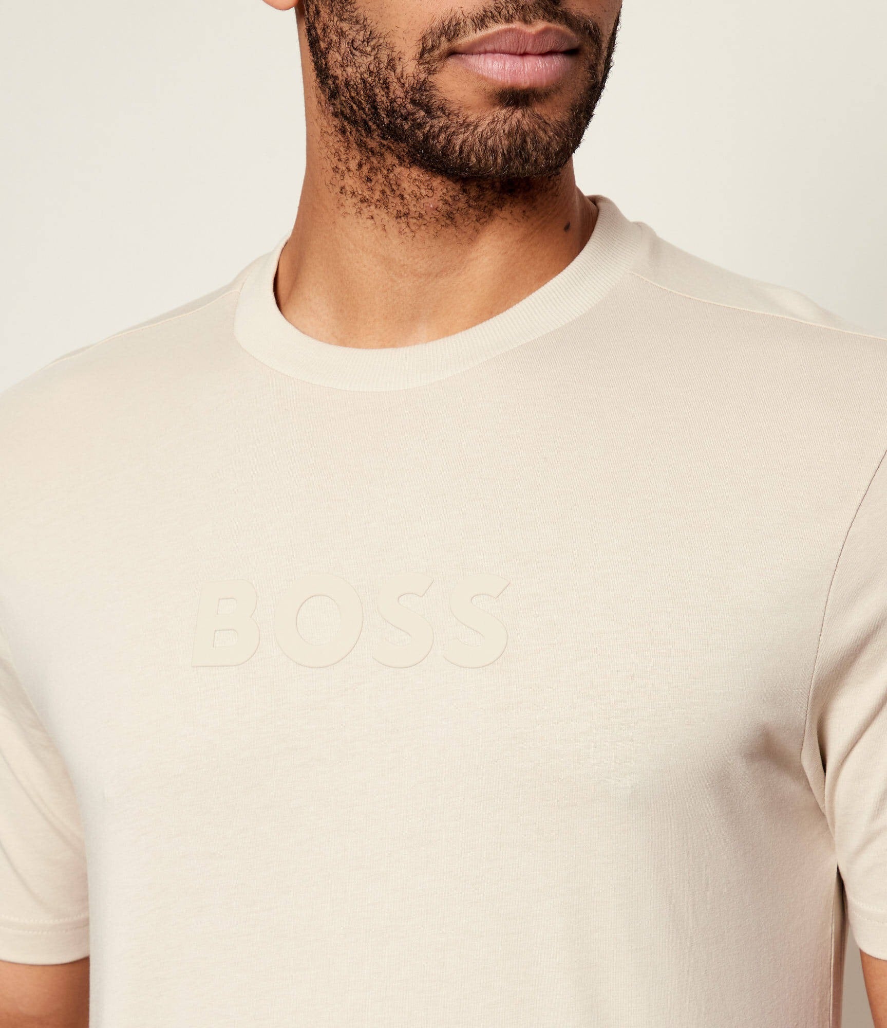 Boss T Shirt Ts Logo Lt.bege Beige Claro_shot3