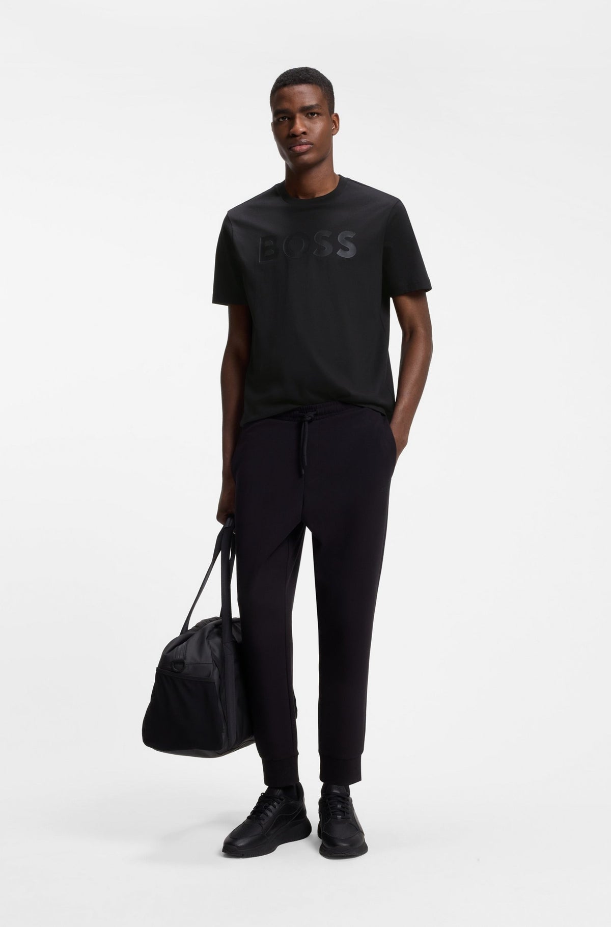 Boss T Shirt Ts Structure L Black Preto_shot3