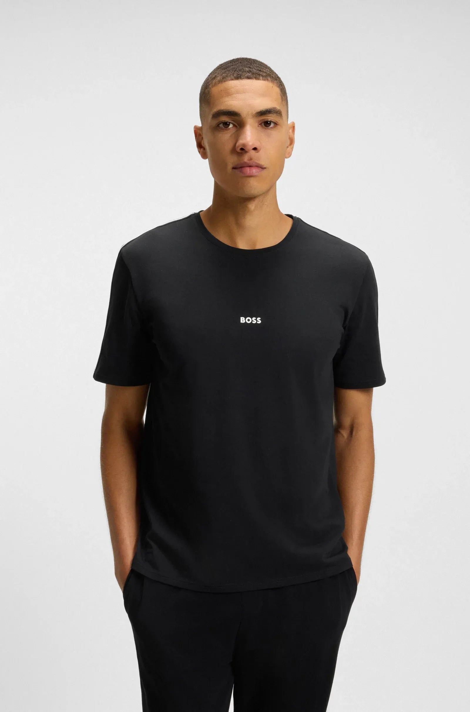 Boss T Shirt Unique T Shirt Black Preto_shot1