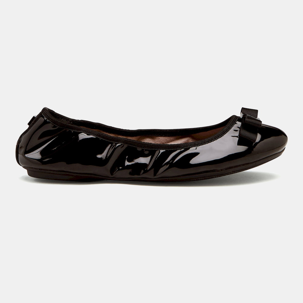 Butterfly Twists Sabrinas Ballet Flats Shea Black Vern Preto Verniz Shot3