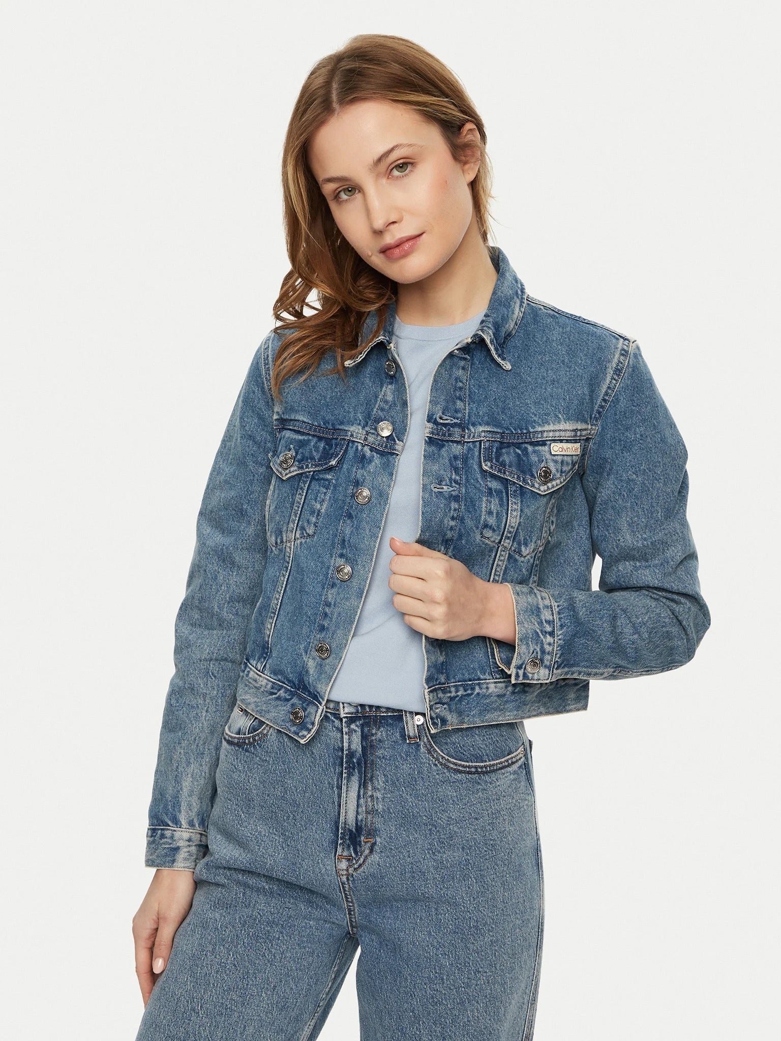 Calvin Klein Blusao Jackets J20j224542 Denim Denim_shot2