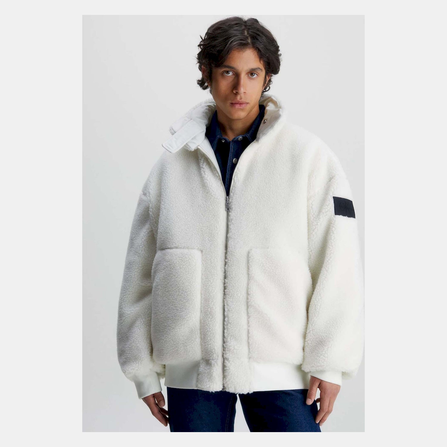 Blusão Calvin Klein Reversível Sherpa