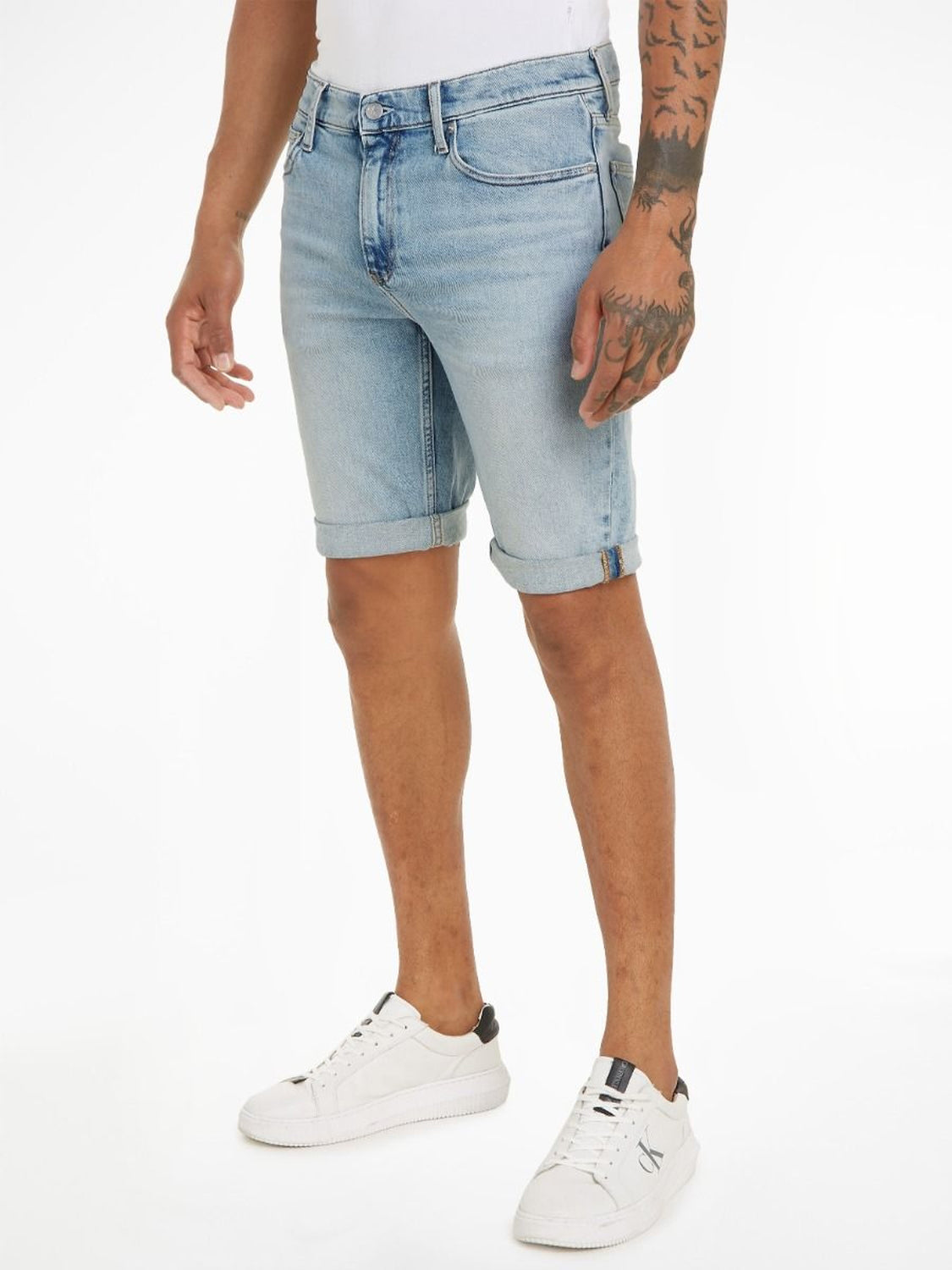 Calvin Klein Calcao De Ganga Shorts Denim J30j324871 Light Wash Light Wash_shot3