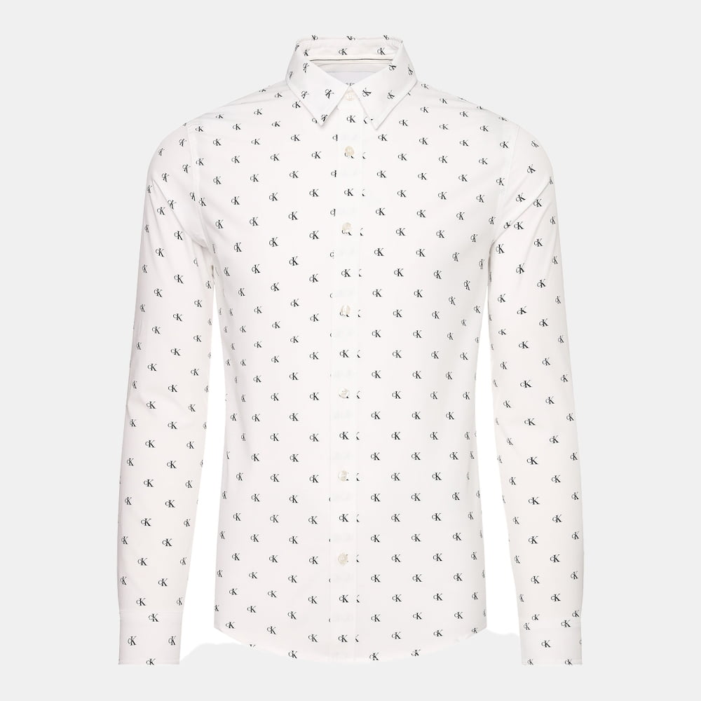 Calvin Klein Camisa Shirt J30j314901 Whi Black Branco Preto Shot10