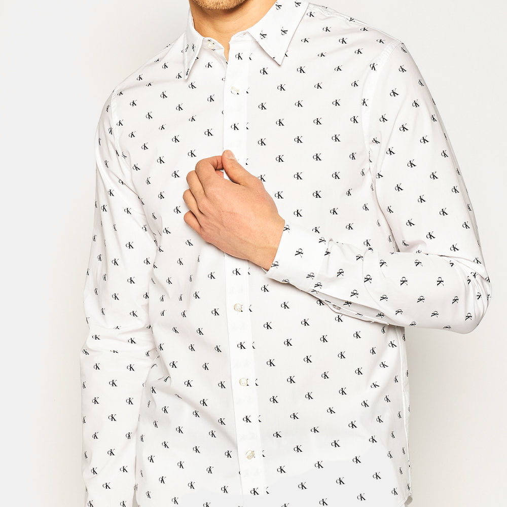 Calvin Klein Camisa Shirt J30j314901 Whi Black Branco Preto Shot13
