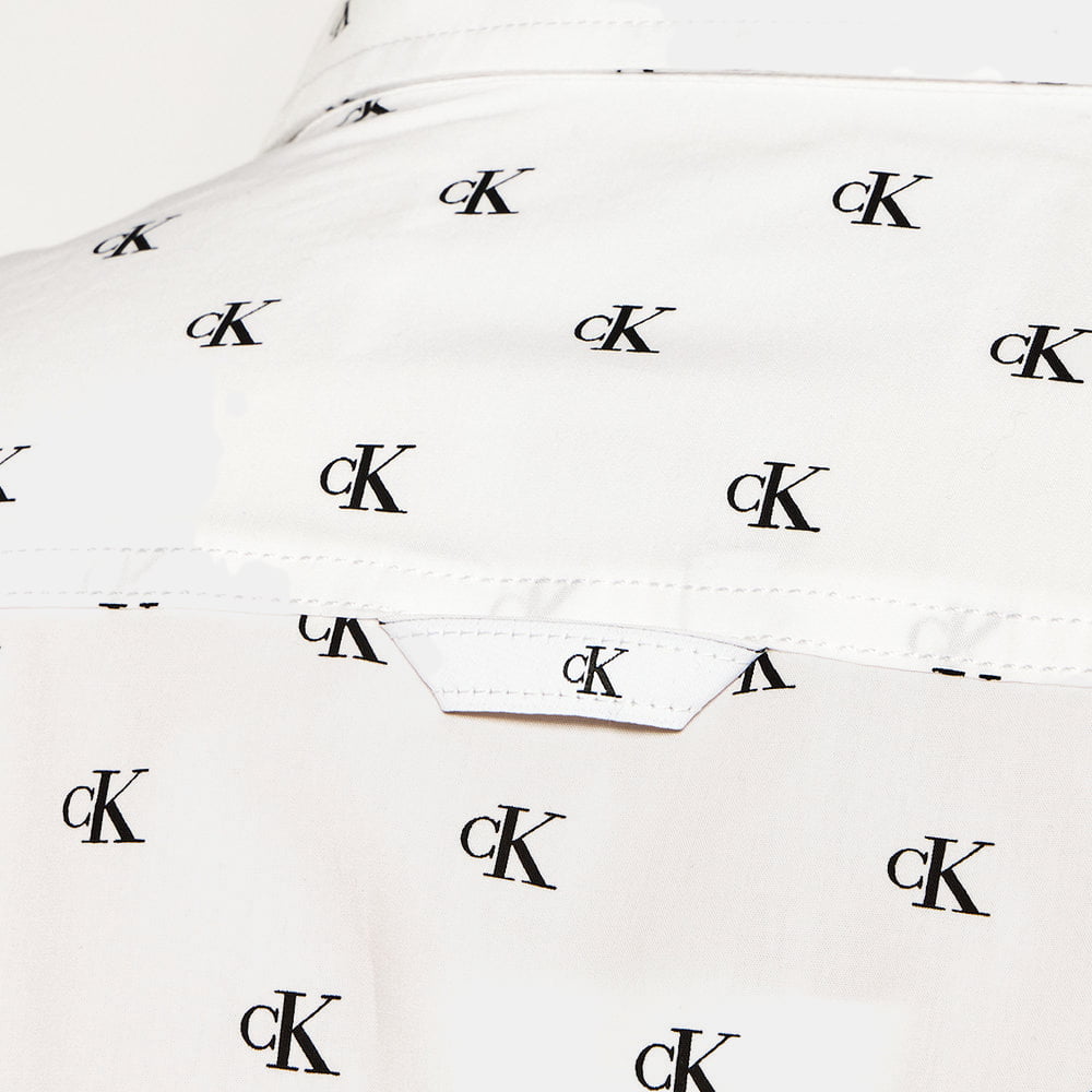 Calvin Klein Camisa Shirt J30j314901 Whi Black Branco Preto Shot7