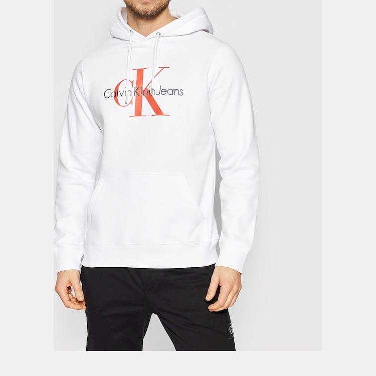 Calvin Klein Camisola Hoodie J30j320805 White Oran Branco Laranja Shot5