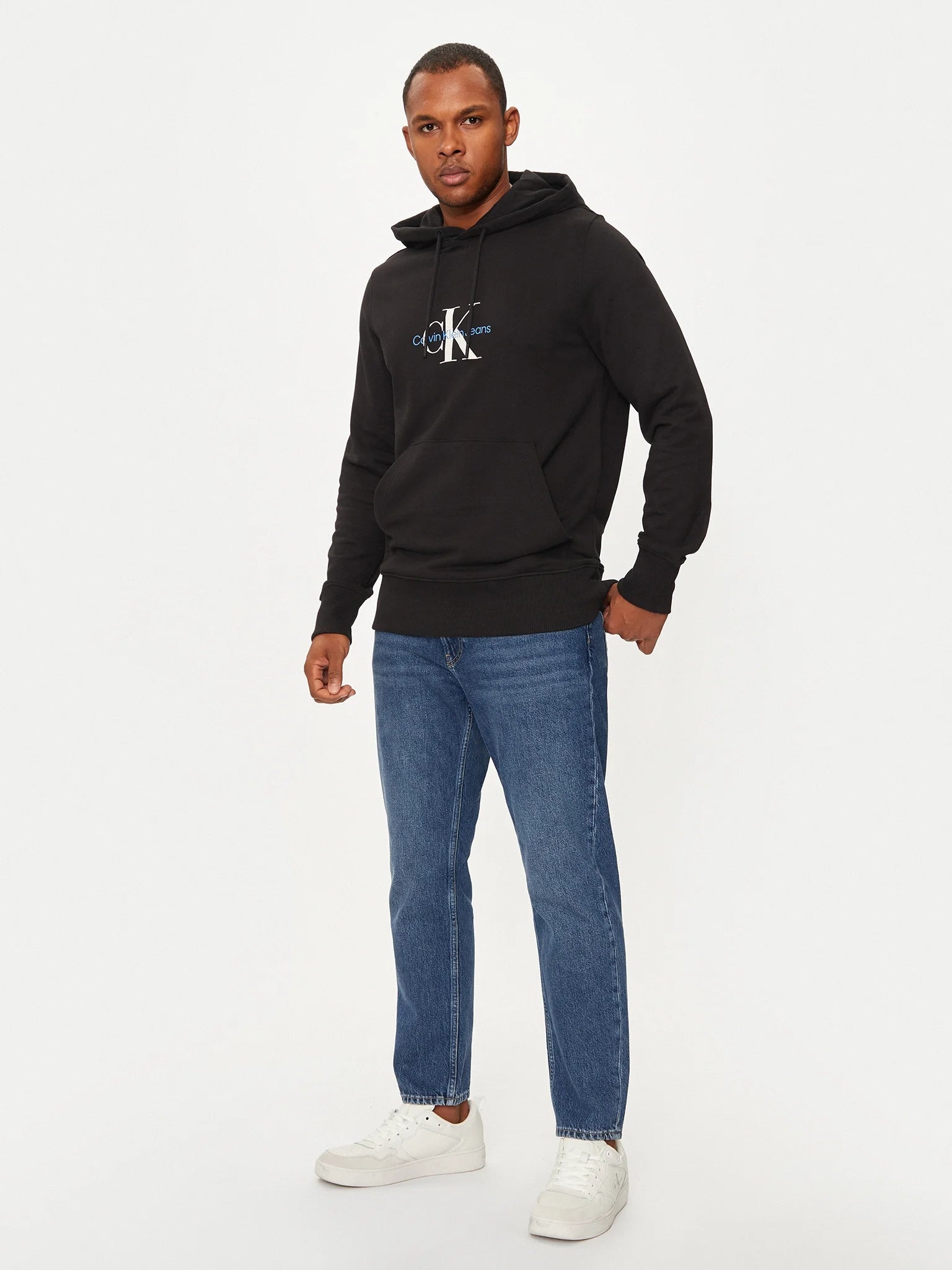 Calvin Klein Camisola Hoodie J30j326875 Black Preto_shot5