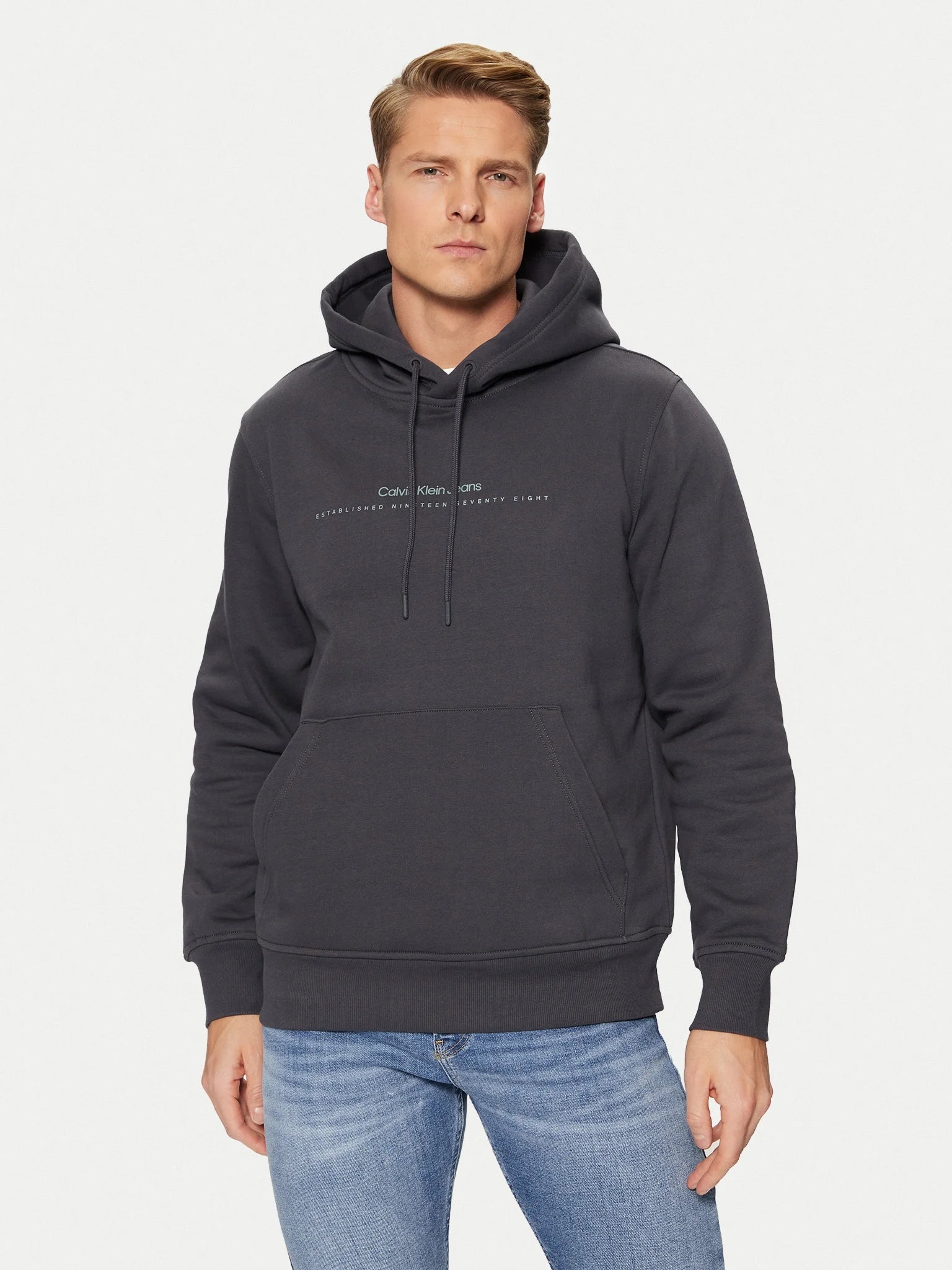 Calvin Klein Camisola Hoodie J30j327076 Black Preto_shot1