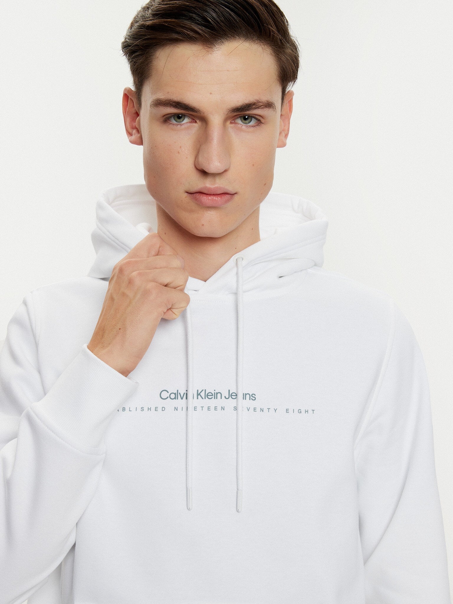 Calvin Klein Camisola Hoodie J30j327076 White Branco_shot4