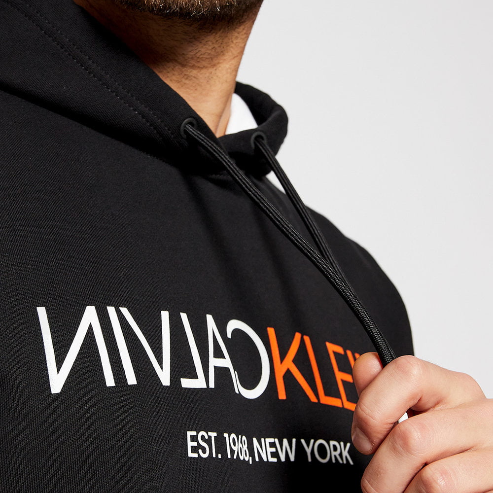 Calvin Klein Camisola Hoodie K10k106404 Black Preto Shot6