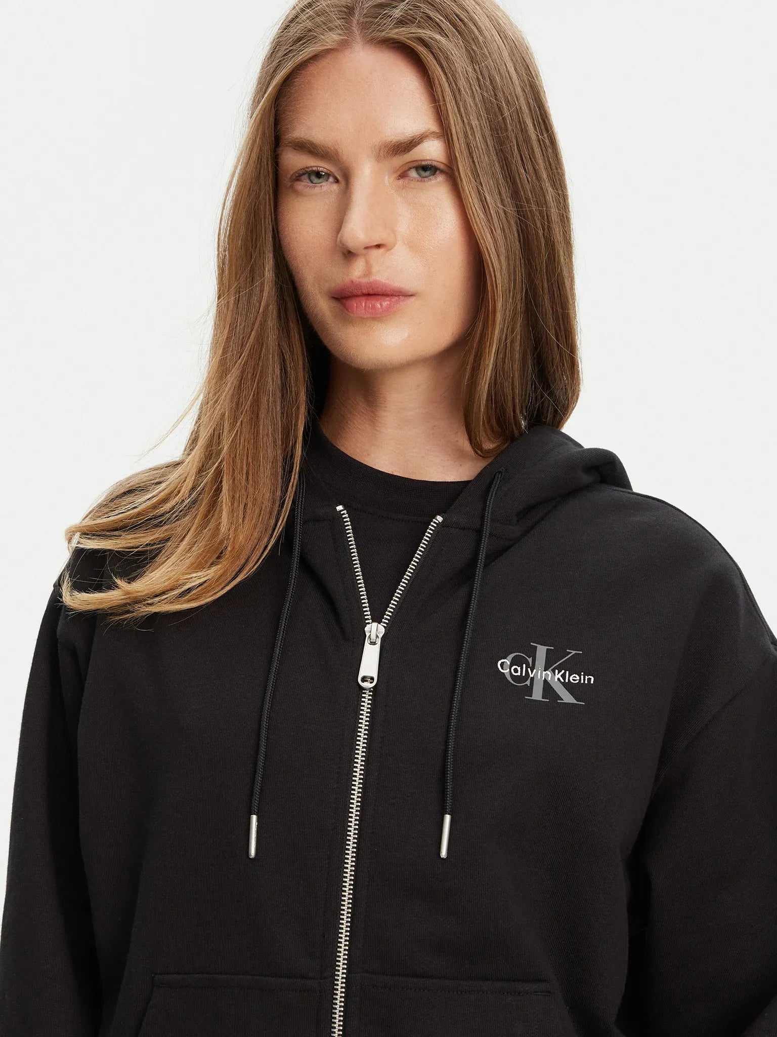 Calvin Klein Camisola Hoodie Lv047b270g Black Preto_shot4