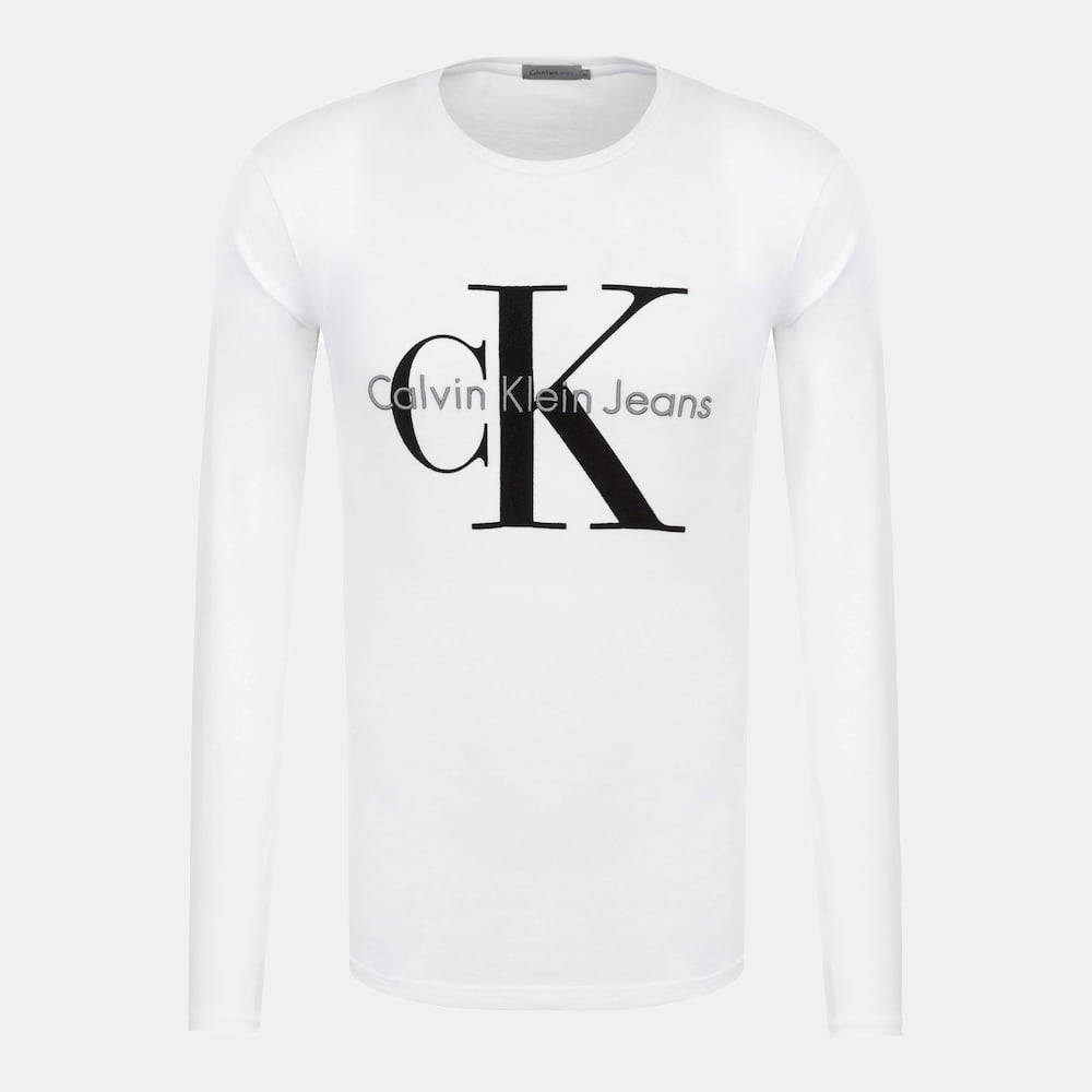 Calvin Klein Camisola Sweat J30j305664 White Branco Shot2