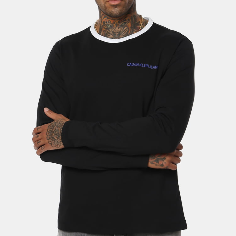 Calvin Klein Camisola Sweat J30j313236 Black Preto Shot1