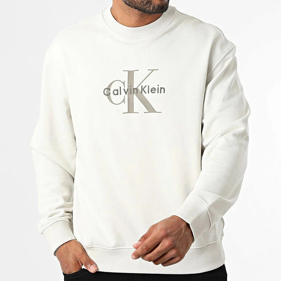 Calvin Klein Camisola Sweat Lv04rd242g Beige Beige_shot2