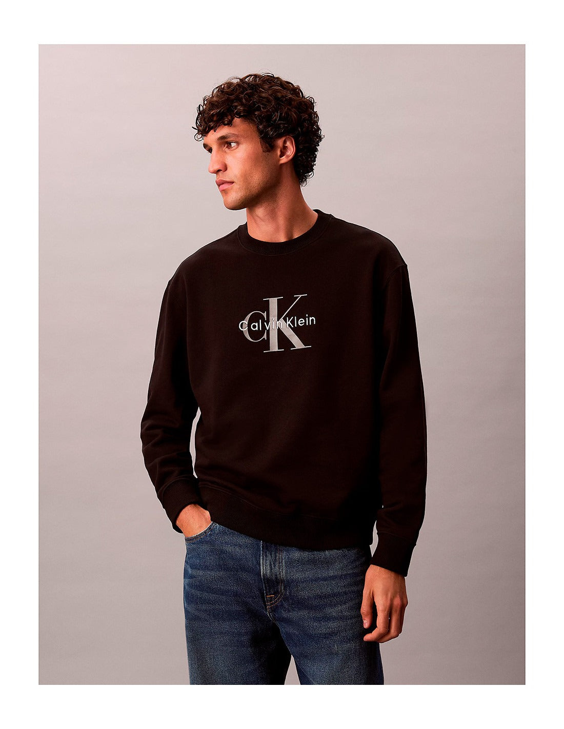 Calvin Klein Camisola Sweat Lv04rd242g Black Preto_shot1