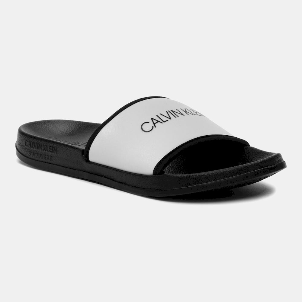 Calvin Klein Chinelos Slippers Km0km00377 White Branco Shot2