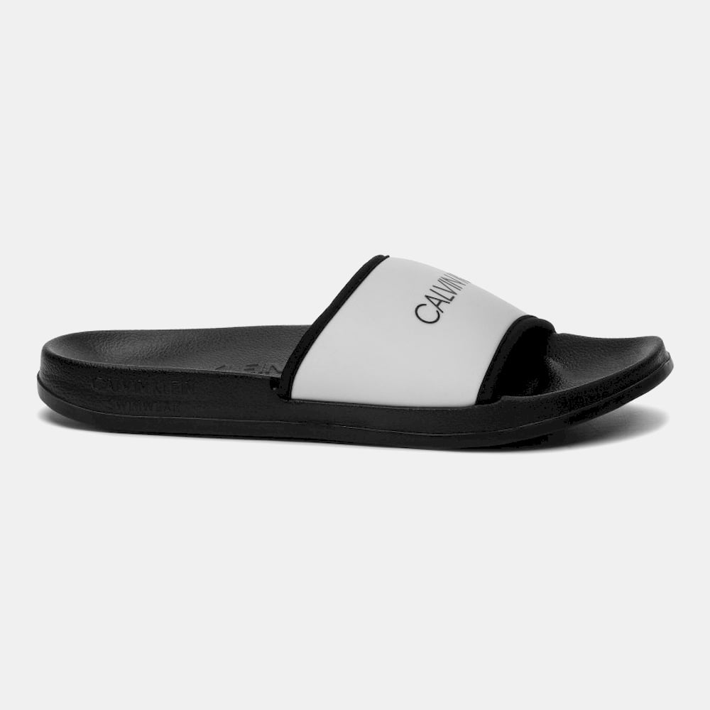Calvin Klein Chinelos Slippers Km0km00377 White Branco Shot4