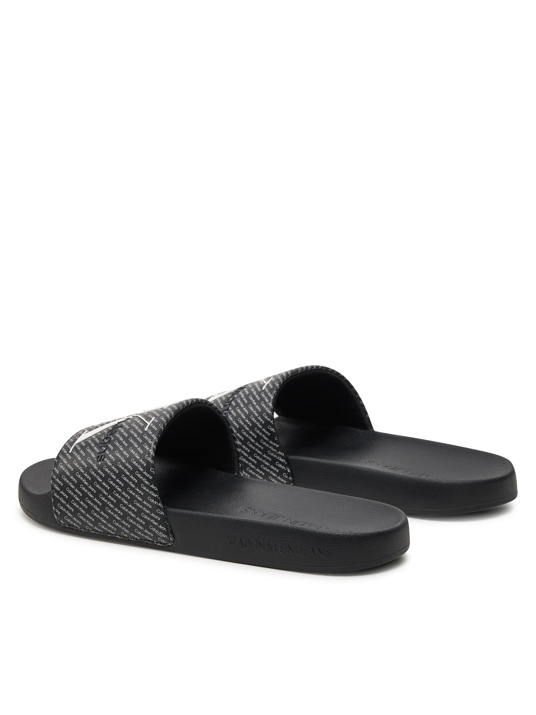 Calvin Klein Chinelos Slippers Ym0ym00955 Black.logo Preto_shot2