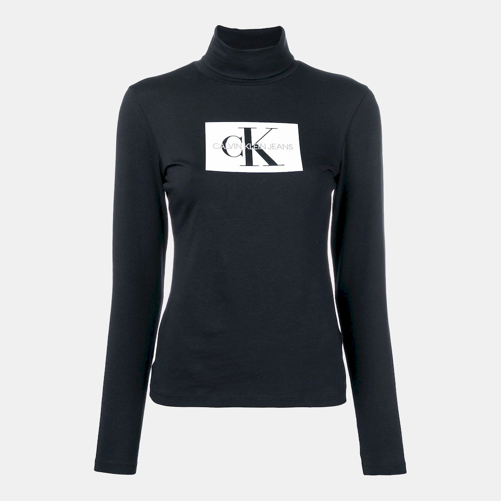 Calvin Klein Gola Alta High Collar J20j208607 Black Preto Shot2