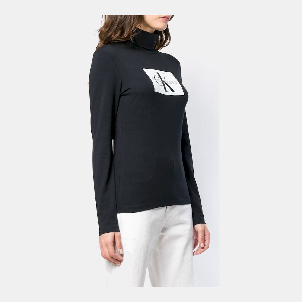 Calvin Klein Gola Alta High Collar J20j208607 Black Preto Shot4