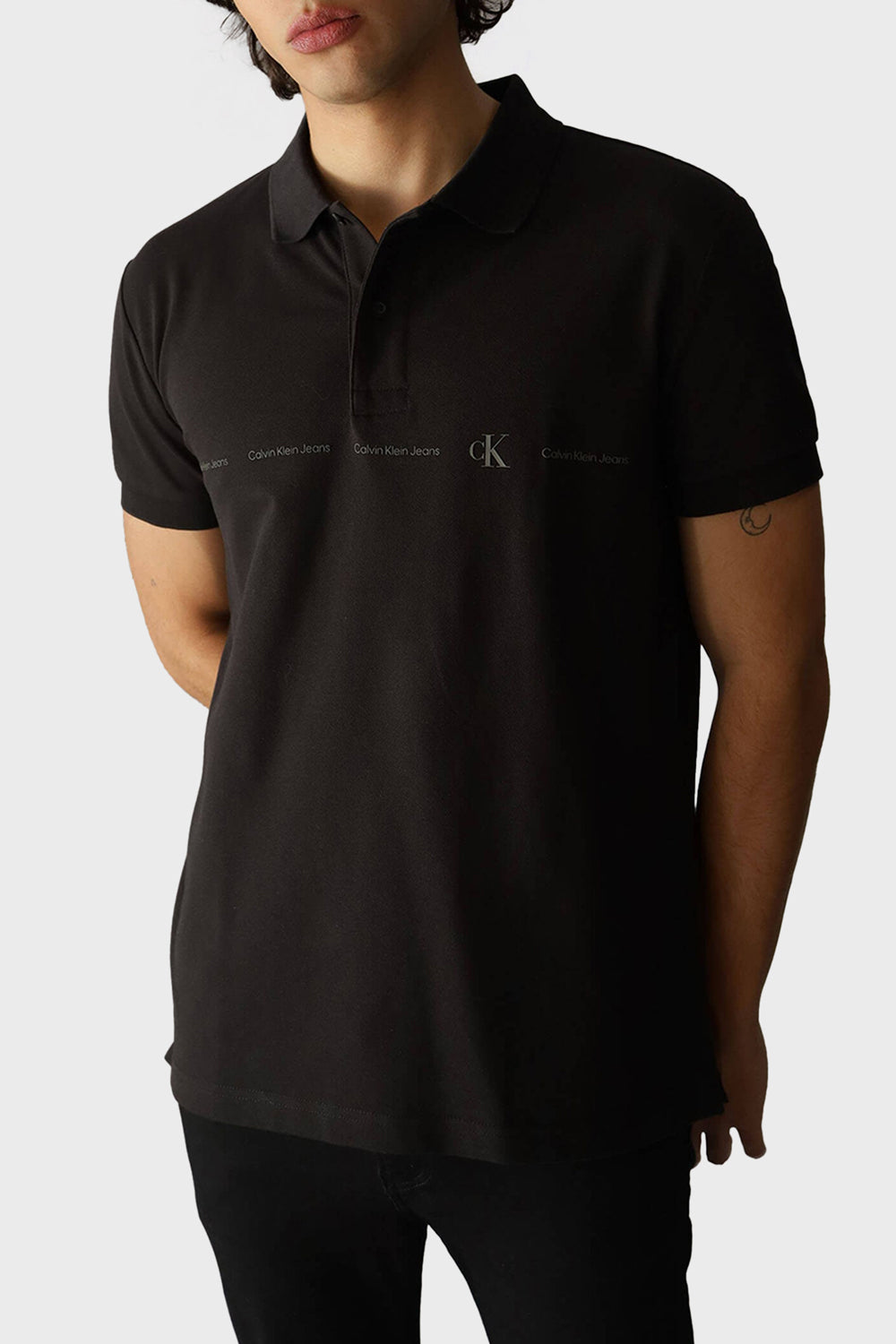 Calvin Klein Polo  J30j325432 Black Preto_shot1