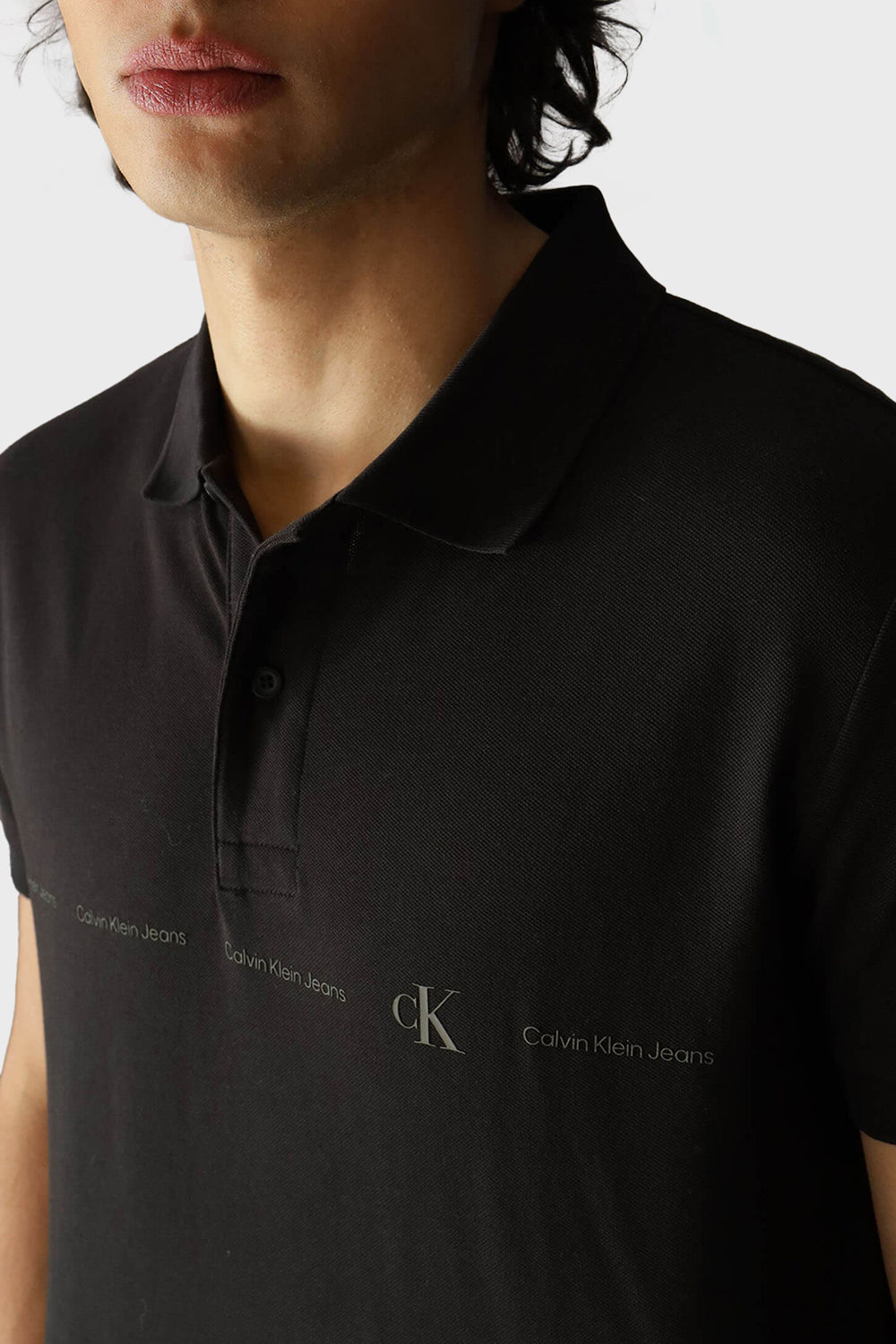 Calvin Klein Polo  J30j325432 Black Preto_shot3