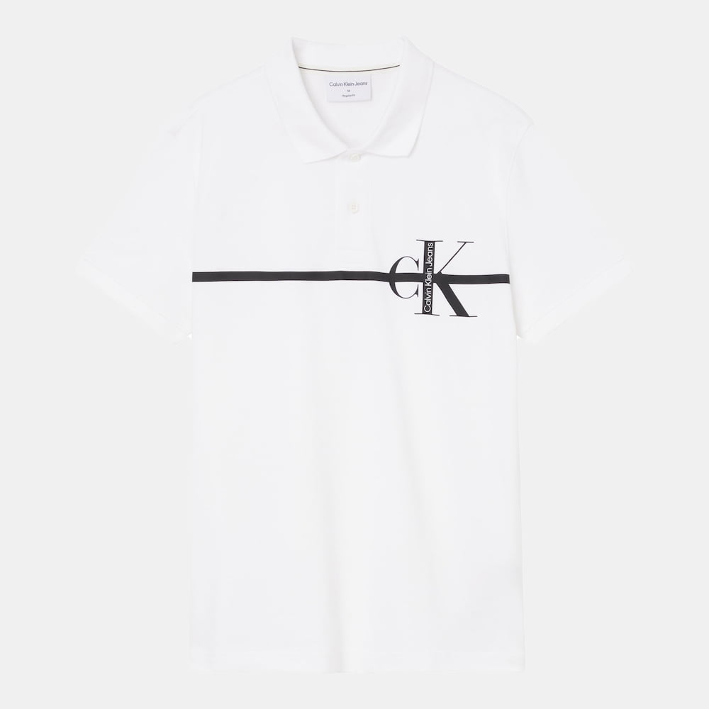 Calvin Klein Polo J30j321699 White Branco Shot2
