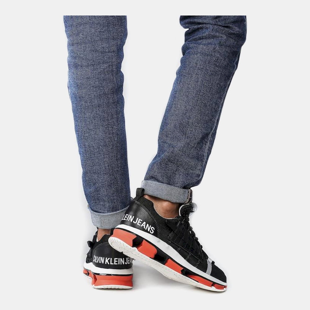 Calvin Klein Sapatilhas Sneakers Shoes Lizy Lex Blk Orange Preto Laranja Shot2