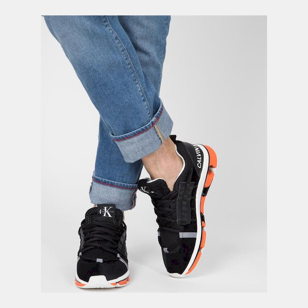Calvin Klein Sapatilhas Sneakers Shoes Lizy Lex Blk Orange Preto Laranja Shot4