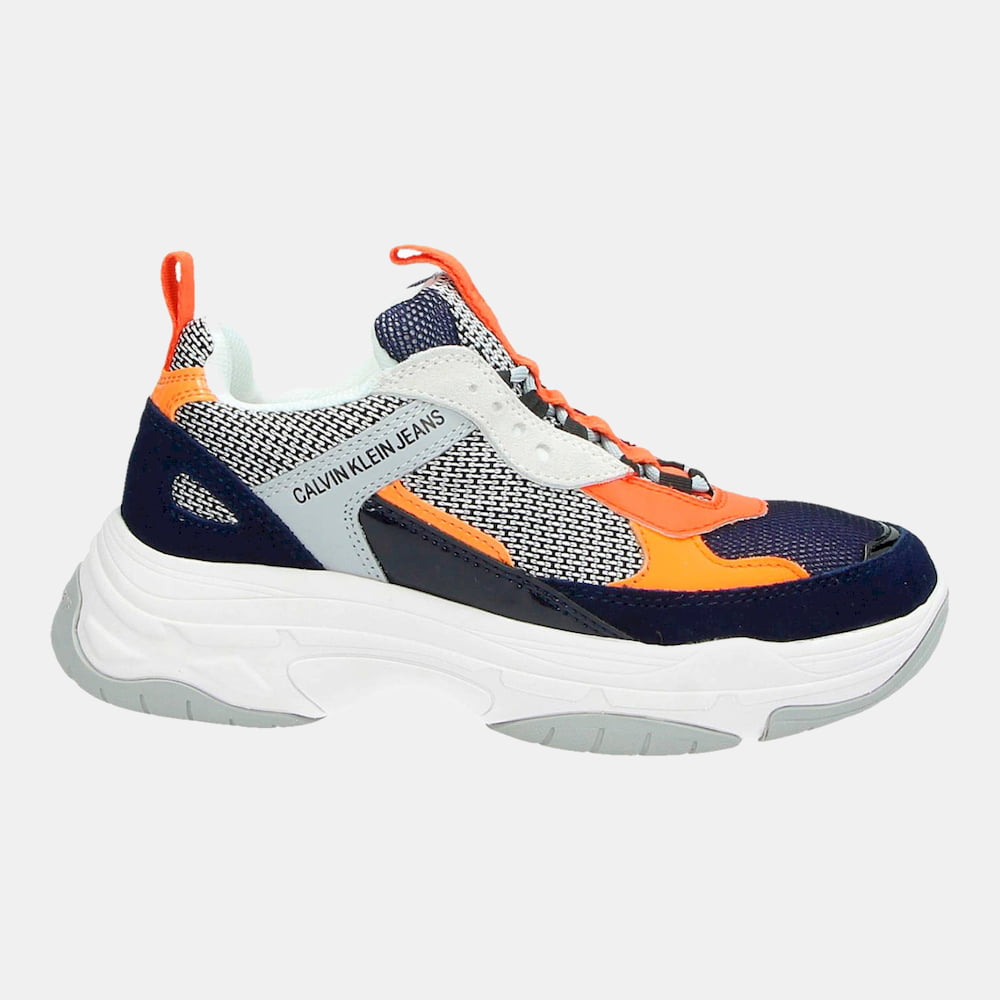 Calvin klein navy 2025 & orange marvin trainers