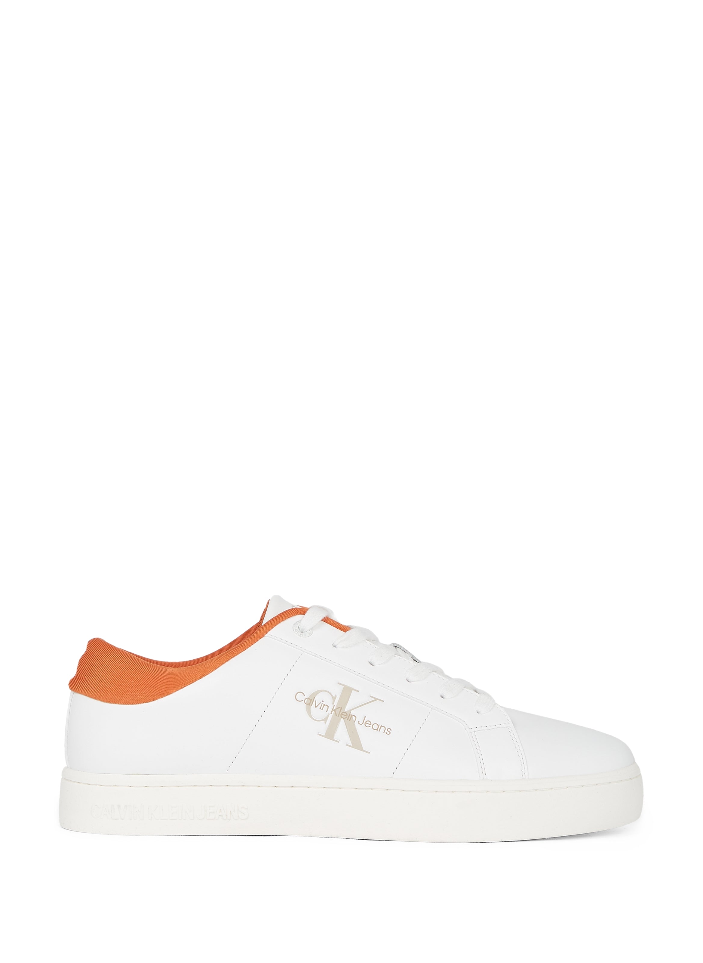 Calvin Klein Sapatilhas Sneakers Shoes Ym0ym00864 White Oran Branco Laranja_shot1