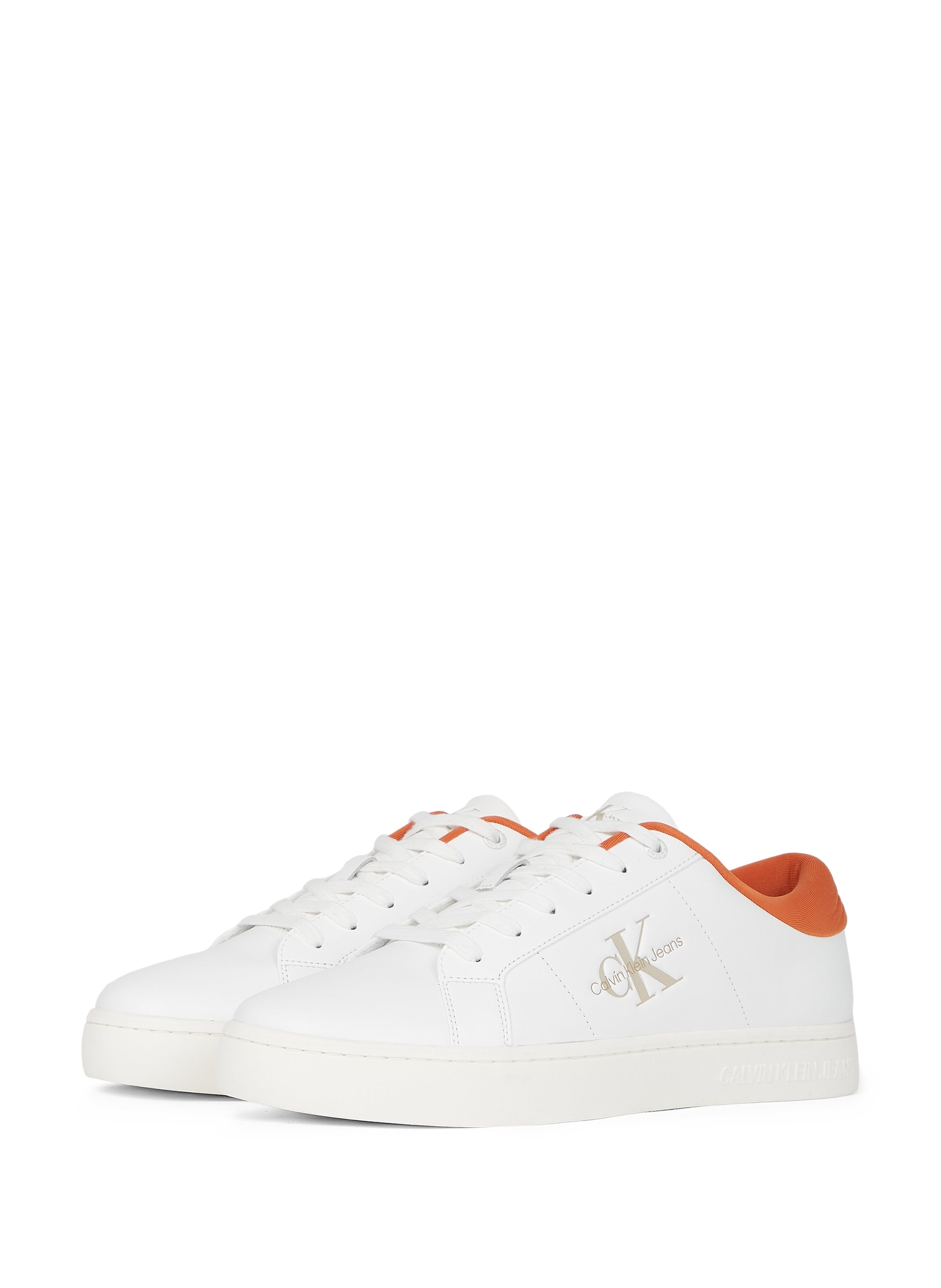 Calvin Klein Sapatilhas Sneakers Shoes Ym0ym00864 White Oran Branco Laranja_shot2