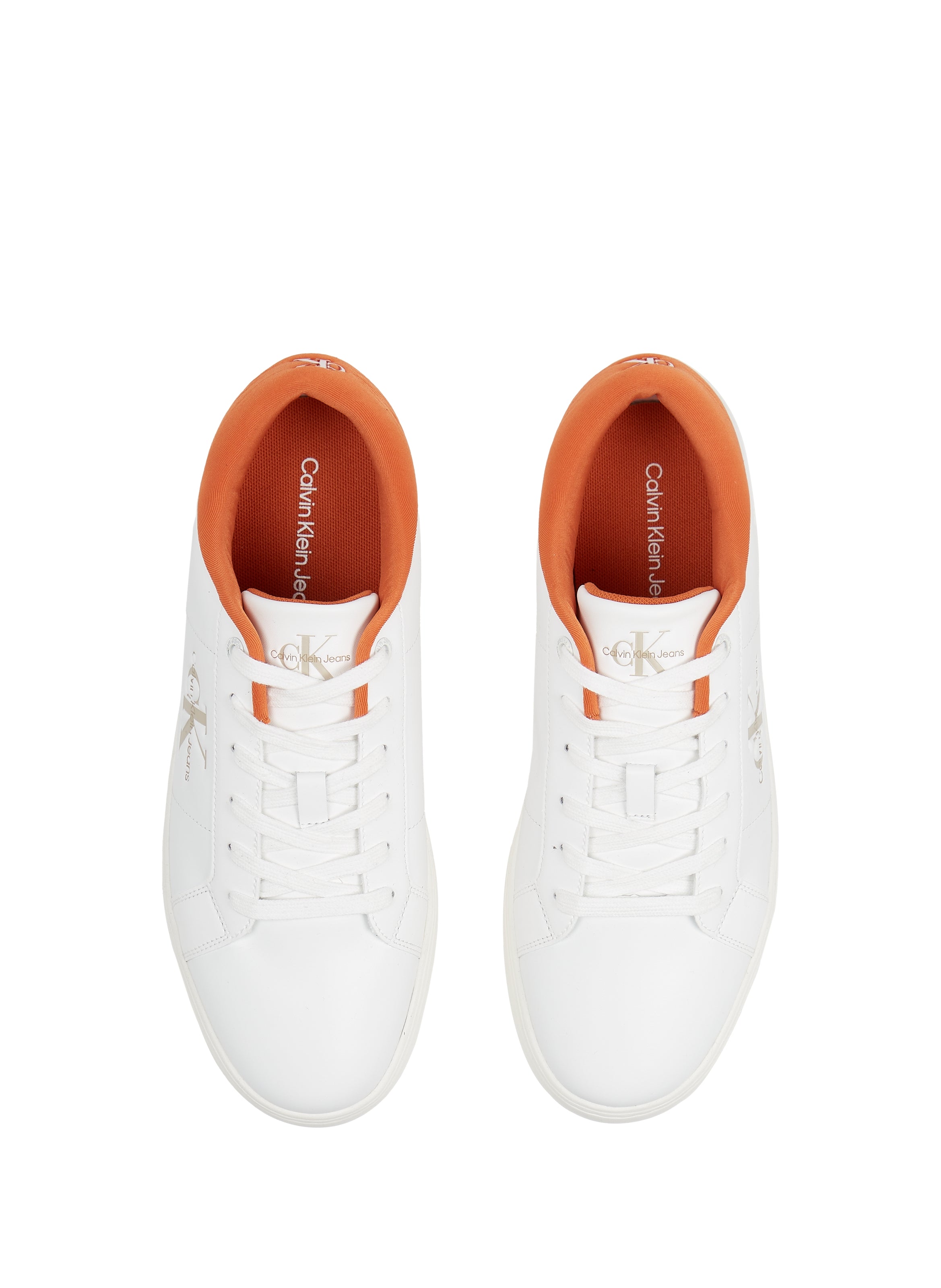 Calvin Klein Sapatilhas Sneakers Shoes Ym0ym00864 White Oran Branco Laranja_shot3