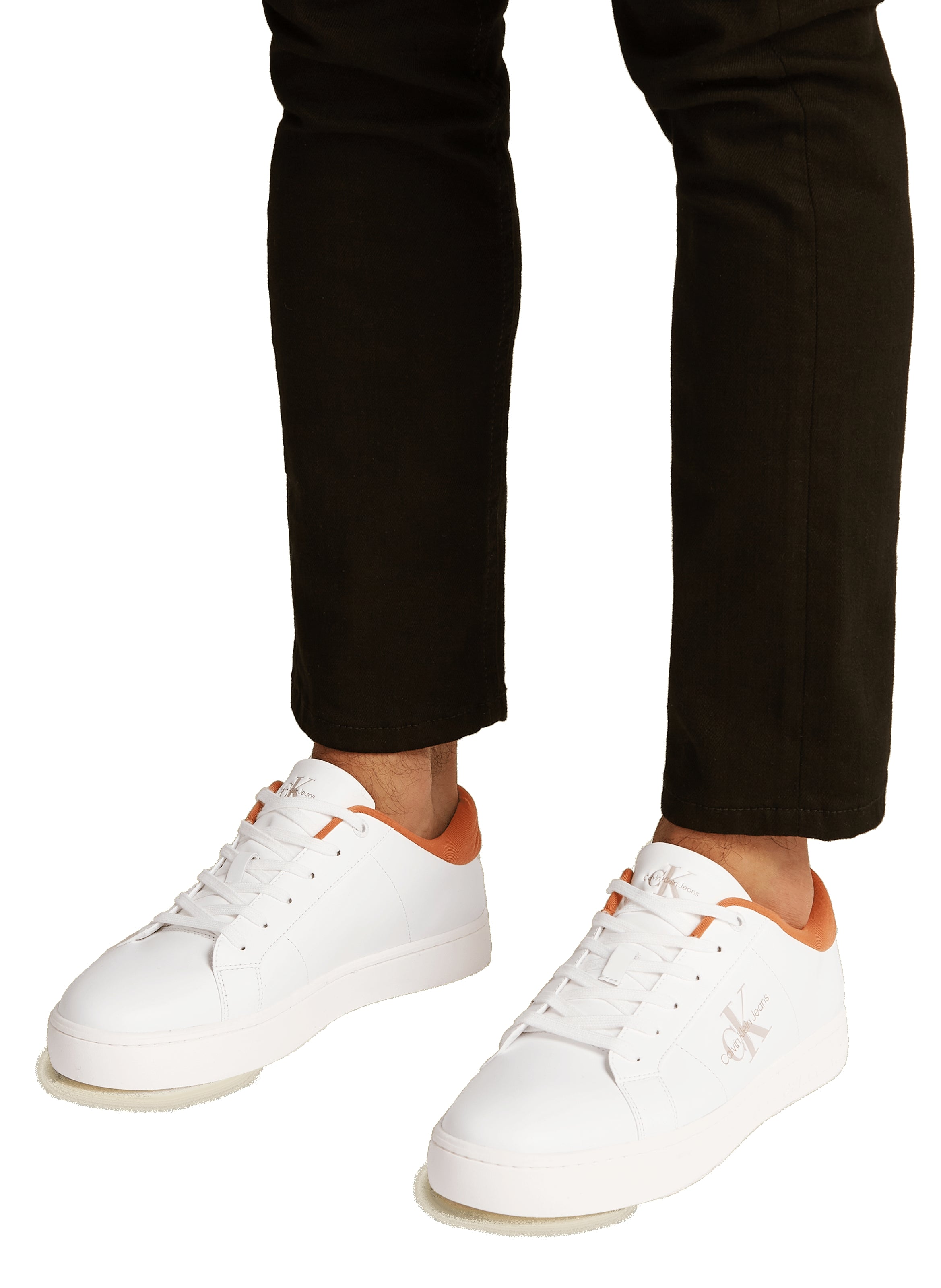 Calvin Klein Sapatilhas Sneakers Shoes Ym0ym00864 White Oran Branco Laranja_shot4