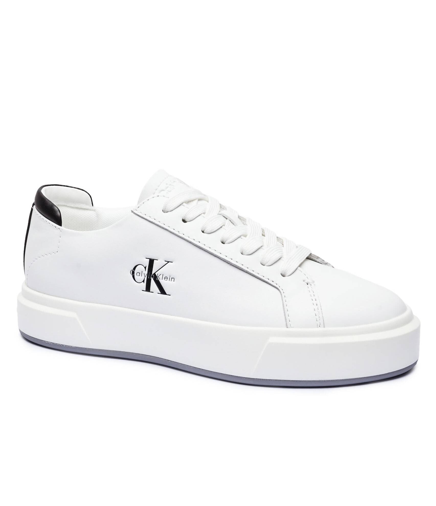 Calvin Klein Sapatilhas Sneakers Shoes Yw0yw01945 White Blk Branco Preto_shot1