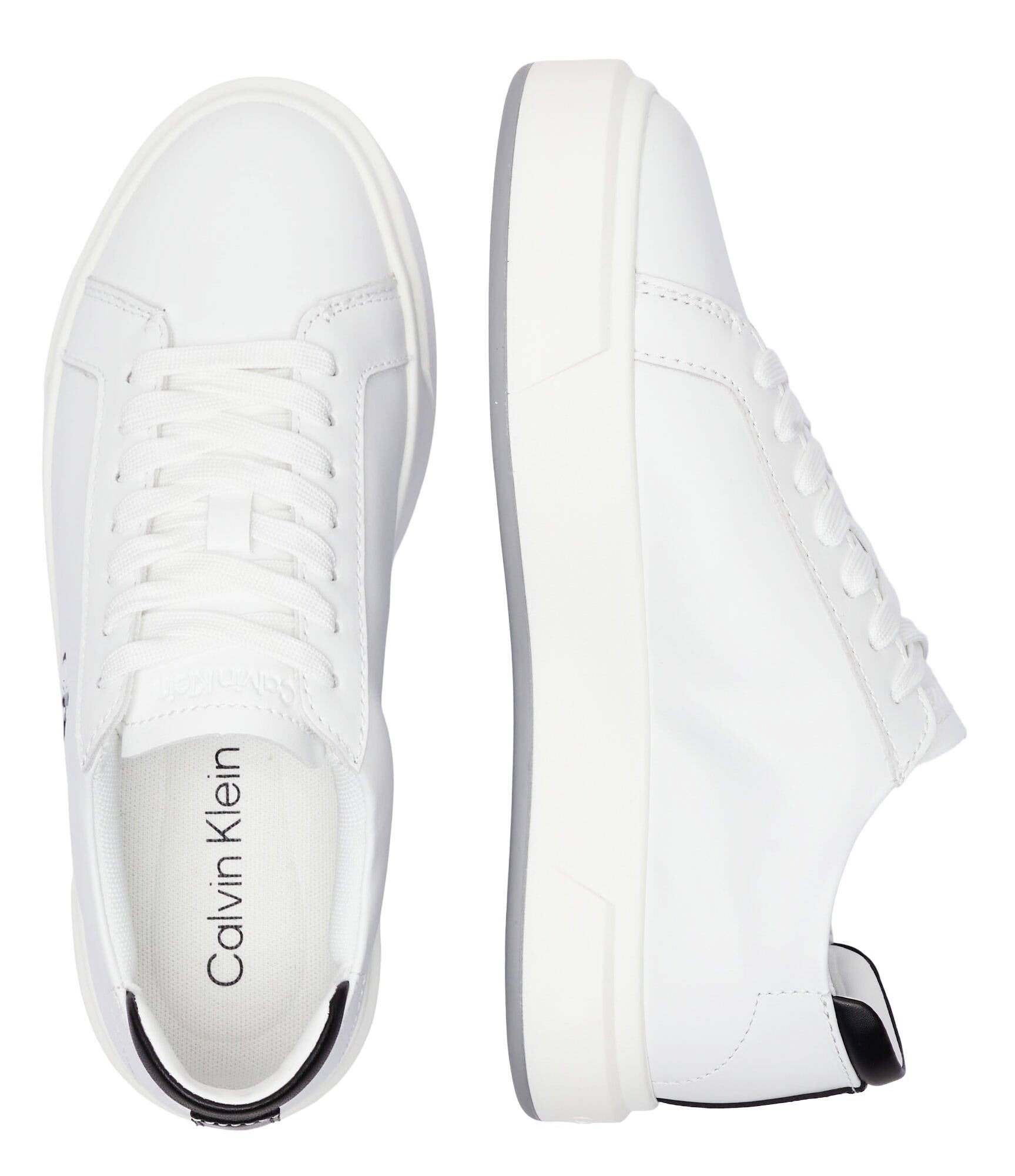 Calvin Klein Sapatilhas Sneakers Shoes Yw0yw01945 White Blk Branco Preto_shot3