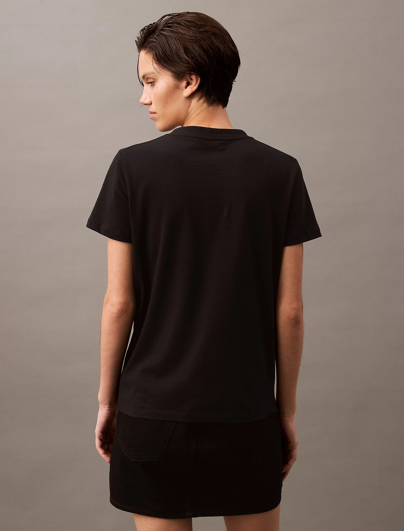Calvin Klein T Shirt 00040wl260 Black Preto_shot3